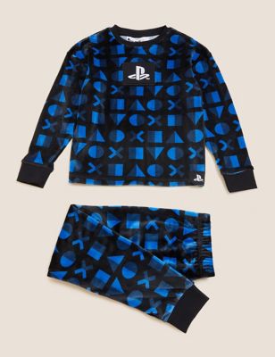 M&S Boys PlayStation  Velour Pyjamas (6-16 Yrs)