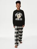 Puur katoenen, geruite pyjama met Spencer Bear™ (6-16 jaar)