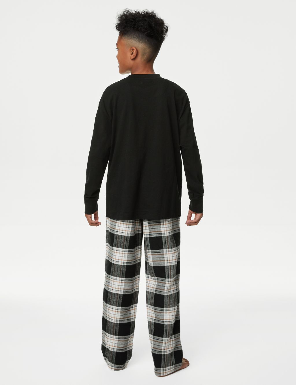 Pure Cotton Spencer Bear™ Checked Pyjamas (6-16 Yrs) image 3