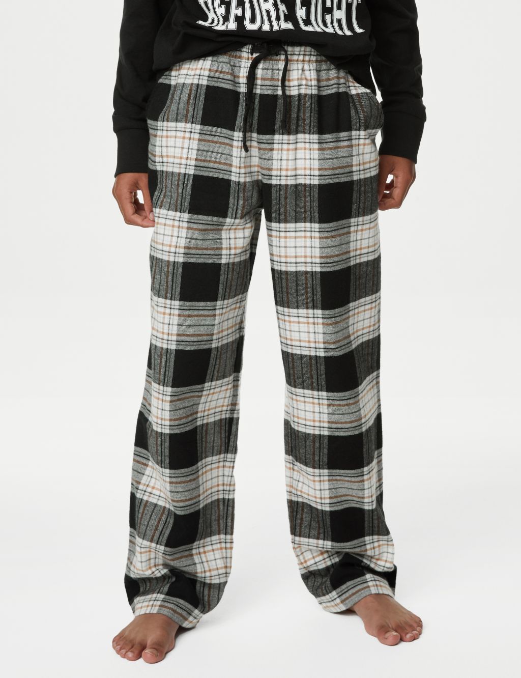 Pure Cotton Spencer Bear Checked Pyjamas (6-16 Yrs) image 4