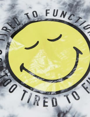 

M&S Collection Conjunto de pijama corto de SmileyWorld® con diseño de teñido anudado (6-16 años) - Grey Mix, Grey Mix
