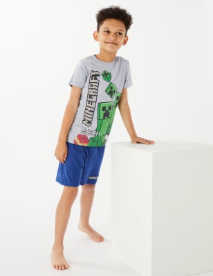 Cotton Rich Minecraft™ Short Pyjama (4-16 Yrs)