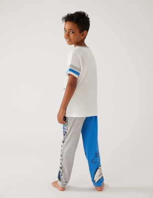 

Boys M&S Collection Looney Tunes™ Pyjamas (6-16 Yrs) - Blue Mix, Blue Mix