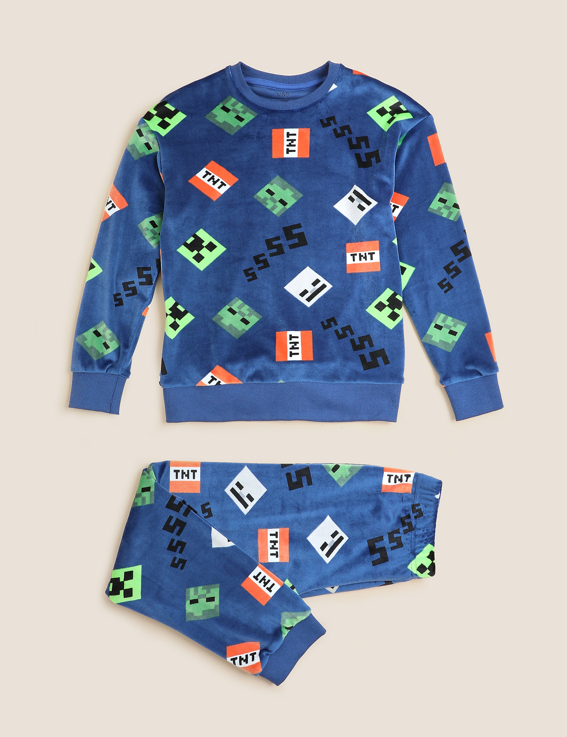 Minecraft™ Velour Pyjamas (3-16 Yrs)