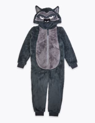 Fleece Wolf Onesie (1-16 Years) | M&S