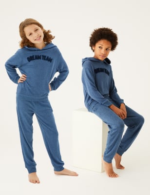 

M&S Collection Pijama informal con texto 'Dream Team' (3-16 años) - Blue, Blue