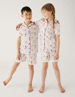 

M&S Collection Pijama corto 100% algodón con diseño de la coronación (1-16 años) - Ivory, Ivory