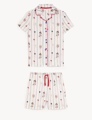 

Unisex,Boys,Girls M&S Collection Pure Cotton Coronation Short Pyjama Set (1 - 16 Yrs) - Ivory, Ivory