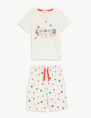 

Unisex,Boys,Girls M&S Collection Pure Cotton Coronation Short Pyjama Set (1-16 Yrs) - Ivory, Ivory