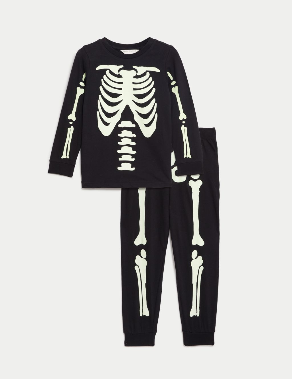 Kids' Glow in the Dark Halloween Skeleton Pyjamas (3-16 Yrs) image 2