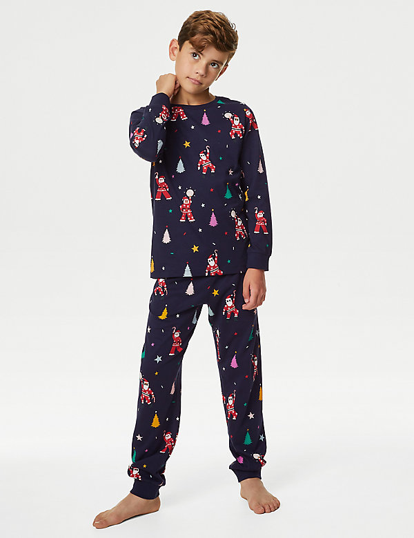 Kids' Disco Santa Family Christmas Pyjama Set (1-16 Yrs) - MX
