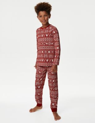 Kids' Fair Isle Christmas Pyjama Set (1-16 Yrs)