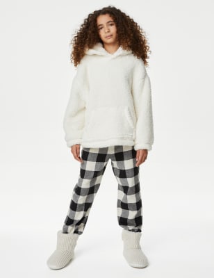 

M&S Collection Pijama infantil familiar navideño de cuadros (3-16 años) - Black, Black