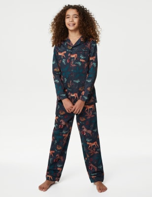 Kids Jungle Animals Family Christmas Pyjama Set (1-16 Yrs) - MX