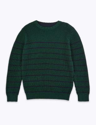 Pull 100&nbsp;% coton &agrave; rayures (du 3 au 16&nbsp;ans)