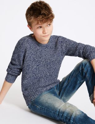 Pure Cotton Knitted Jumper (3-14 Years)