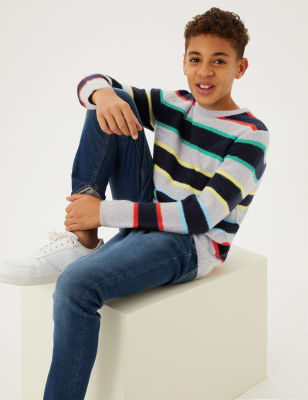 

M&S Collection Jersey de rayas de punto (6-16 años) - Multi, Multi