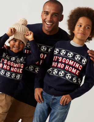 Pure Cotton Football Christmas Jumper