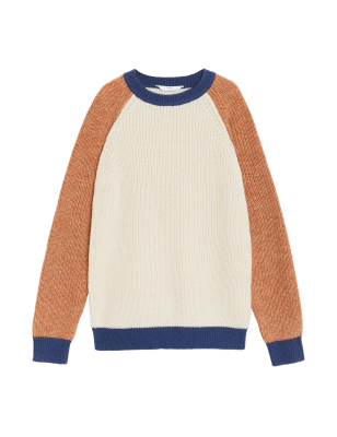 

Boys M&S Collection Cotton Rich Knitted Jumper (6-16 Yrs) - Cream Mix, Cream Mix