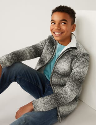 

Boys M&S Collection Cotton Rich Knitted Jumper (6-16 Yrs) - Black Mix, Black Mix