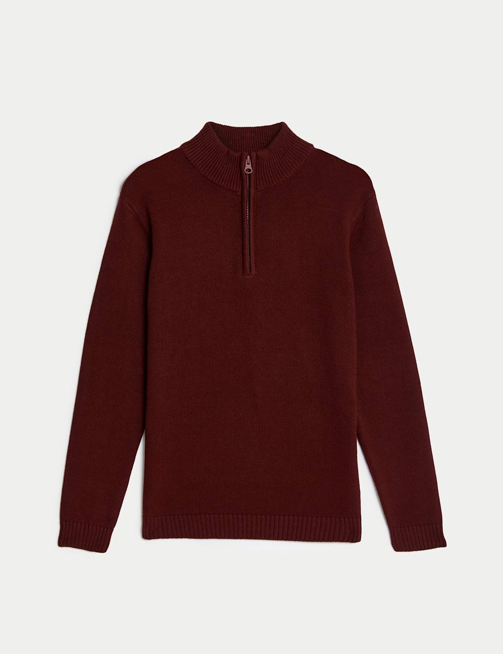 Pure Cotton Zip Knitted Jumper (6-16 Yrs) image 2