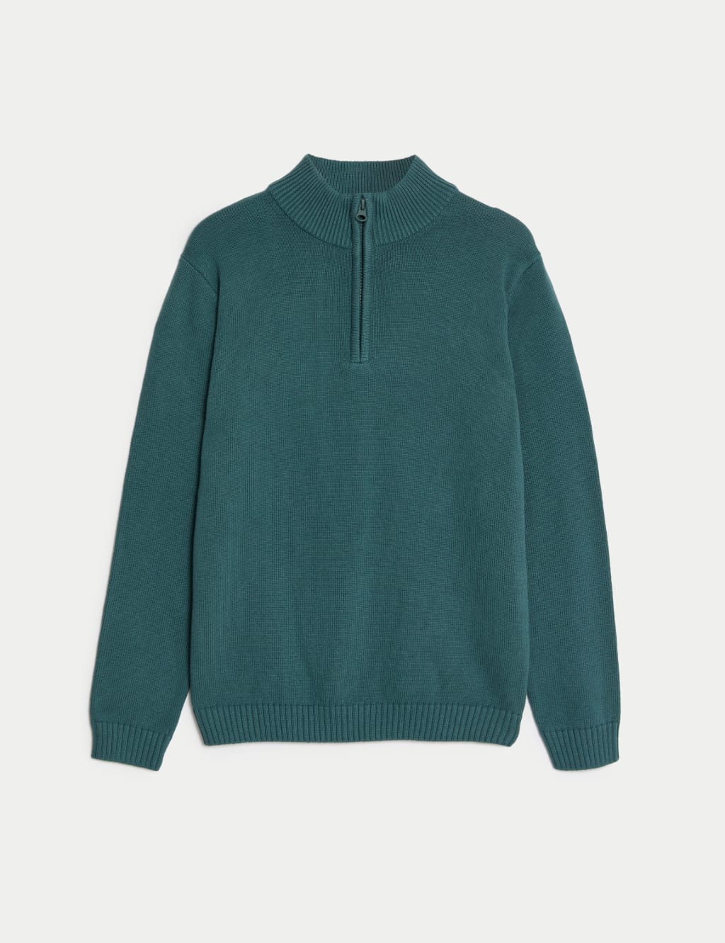 Pure Cotton Zip Knitted Jumper (6-16 Yrs) image 2