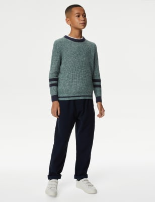 

M&S Collection Pullover mit hohem Baumwollanteil (6-16 J.) - Smokey Green, Smokey Green