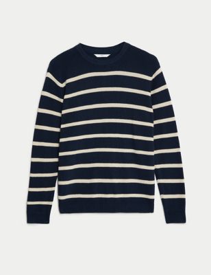 Pure Cotton Striped Knitted Jumper (6-16 Yrs)