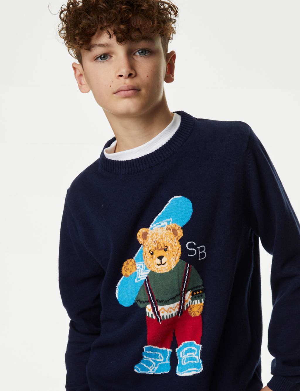 Pure Cotton Spencer Bear™ Jumper (6-16 Yrs) image 3