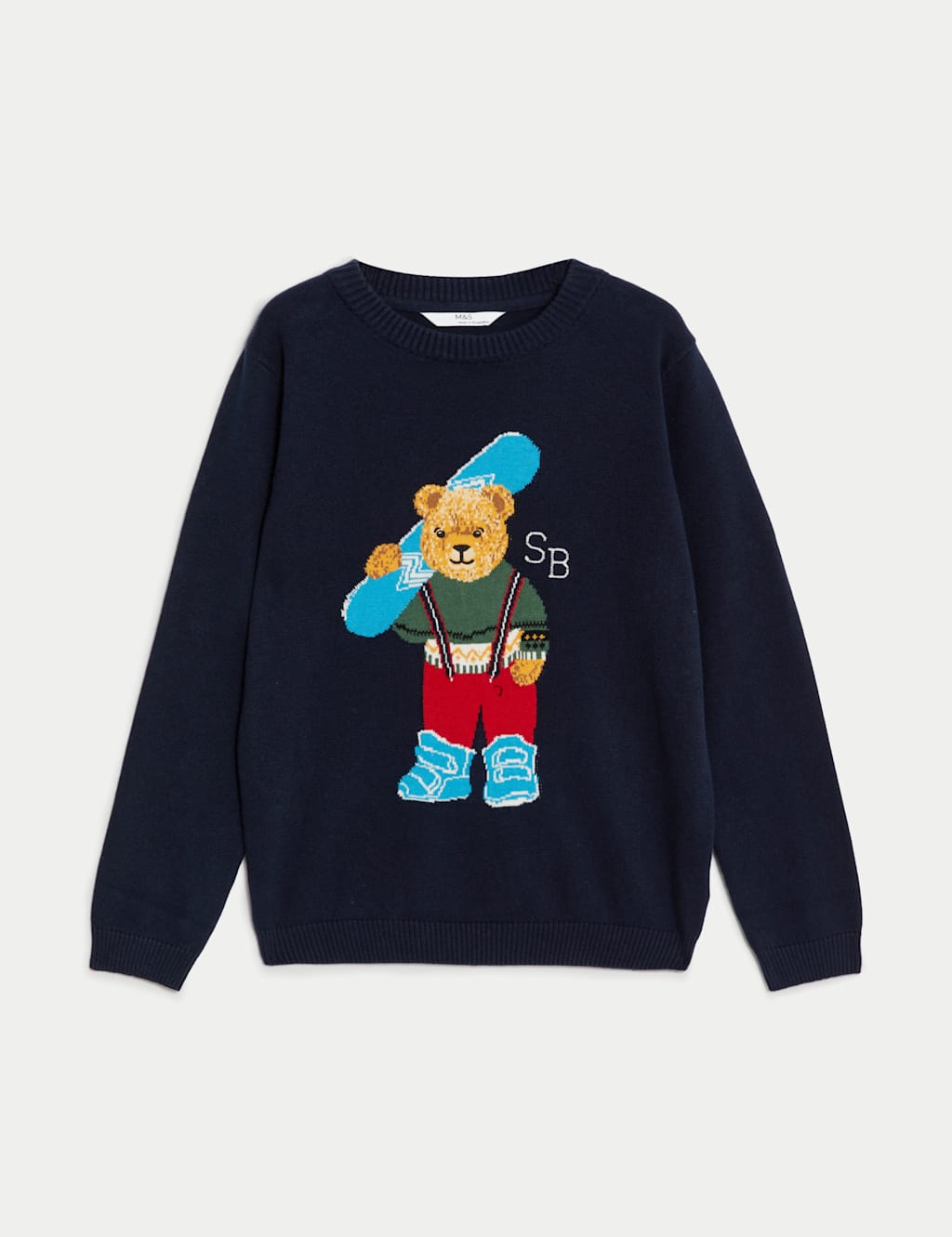 Pure Cotton Spencer Bear™ Jumper (6-16 Yrs) image 2