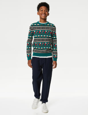 Pure Cotton Mini Me Christmas Jumper (6-16 Yrs) - FI