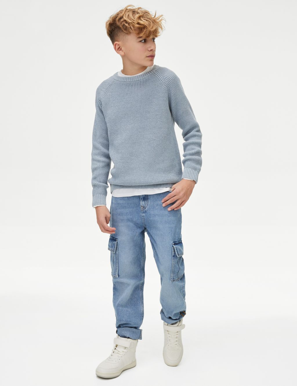 Pure Cotton Knitted Jumper (6-16 Yrs) image 3