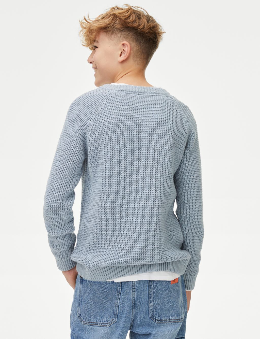 Pure Cotton Knitted Jumper (6-16 Yrs) image 4