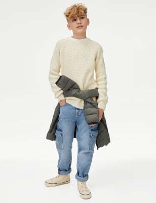 

Boys M&S Collection Pure Cotton Knitted Jumper (6-16 Yrs) - Ecru, Ecru