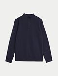 Cotton Rich Half Zip Sweatshirt (6-16 Yrs)