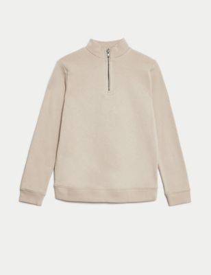 Cotton Rich Half Zip Sweatshirt (6-16 Yrs)