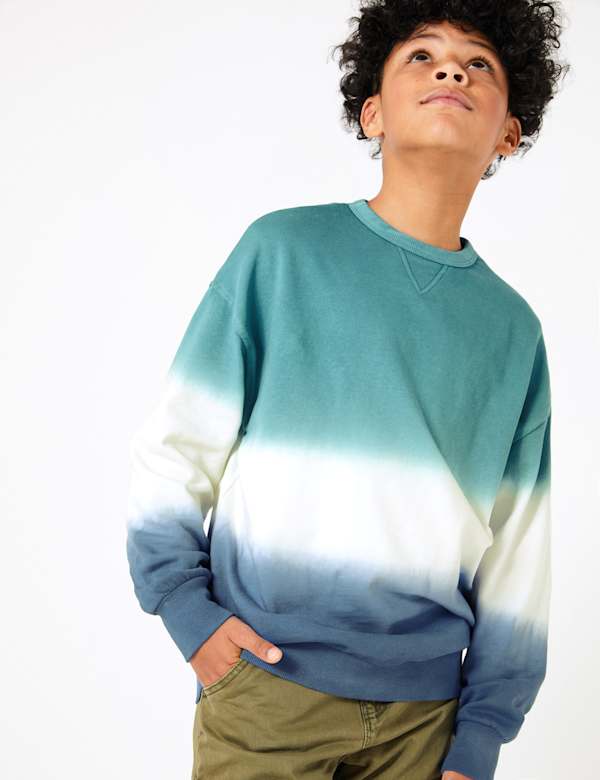 Dip Dyed Slightly Oversized Sweatshirt (6-16 Yrs)