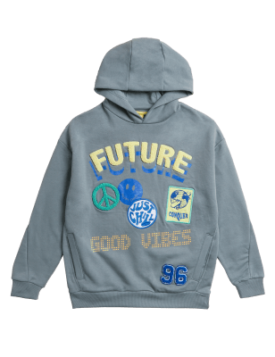 

Boys M&S Collection Cotton Rich Slogan Hoodie (6 - 16 Yrs) - Multi, Multi