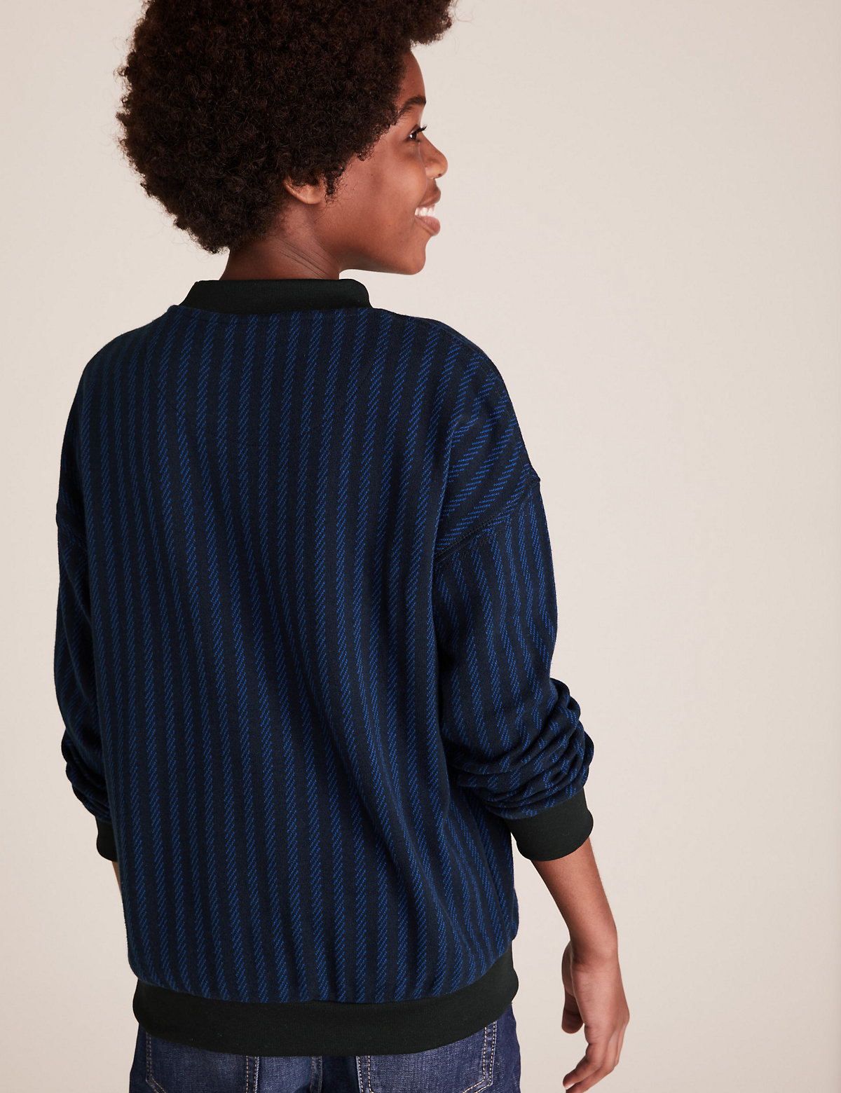 Pure Cotton Striped Sweatshirt (6-16 Yrs)
