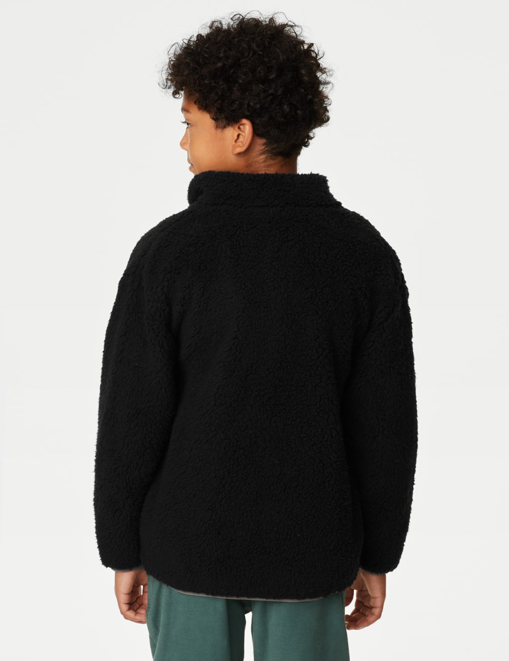 Borg Zip Through Fleece Jacket (6-16 Yrs) image 5