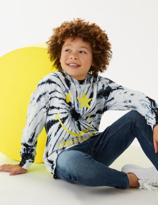 

Boys M&S Collection SmileyWorld® Pure Cotton Tie Dye Top (6-16 Yrs) - Charcoal Mix, Charcoal Mix