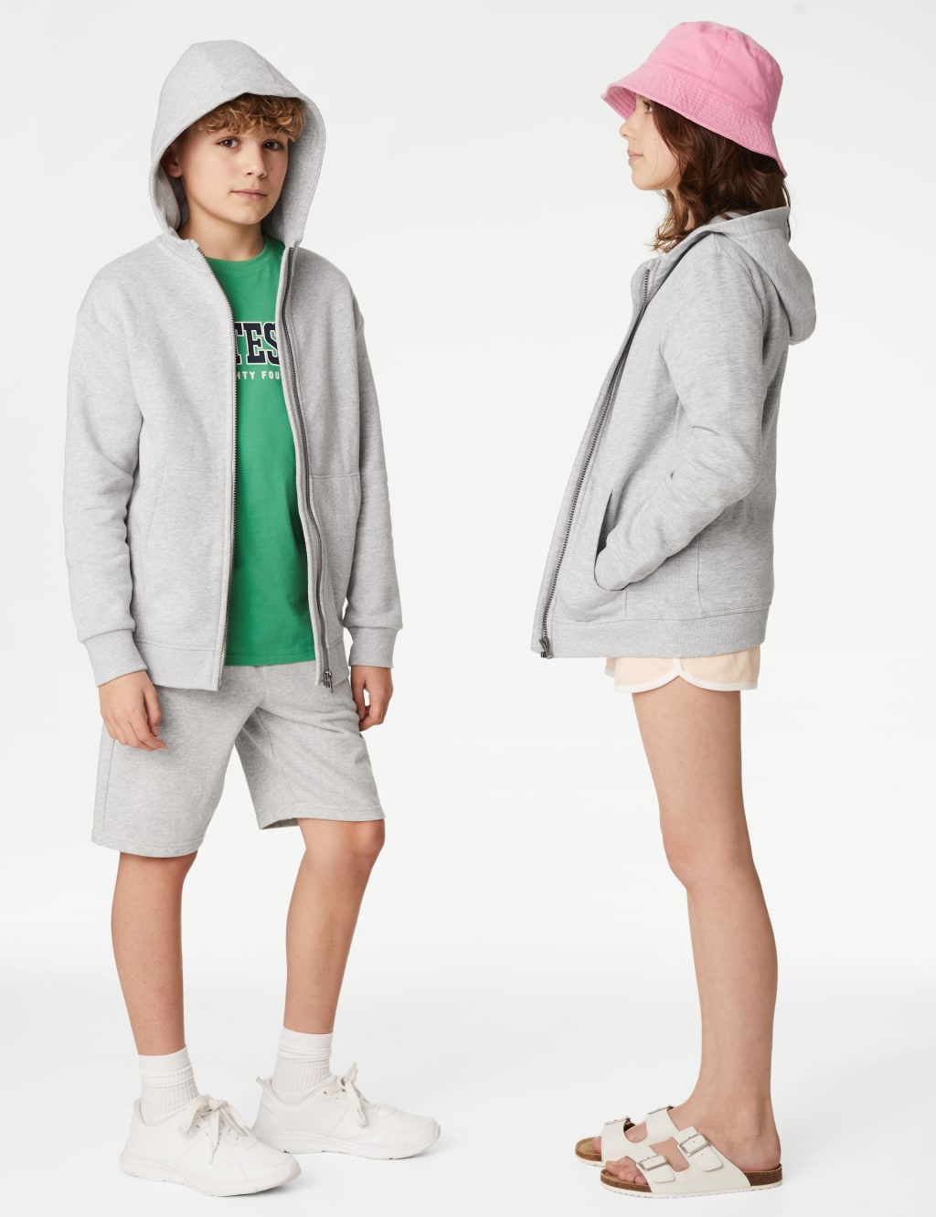Unisex Cotton Rich Zip Through Hooded (6-16 Yrs) image 2