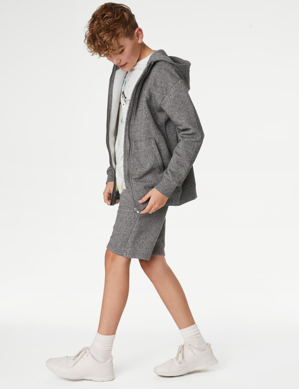Unisex Cotton Rich Zip Through Hooded (6-16 Yrs) image 3
