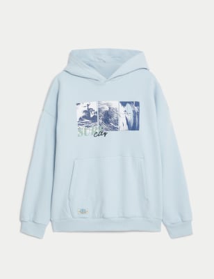 Sweat en coton à capuche et motif surf (du 6 au 16&nbsp;ans) - FR