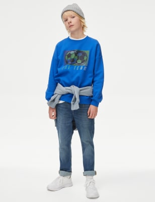 Cotton Rich Football Sweatshirt (6-16 Yrs) - AL