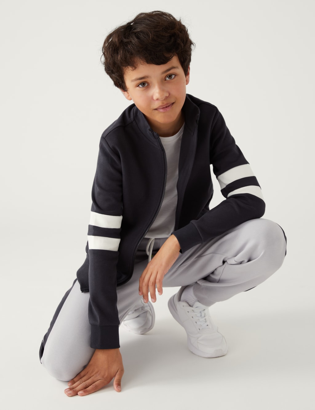 Cotton Rich Zip Sweatshirt (6-16 Yrs) image 1