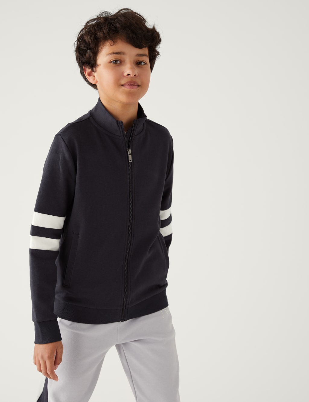 Cotton Rich Zip Sweatshirt (6-16 Yrs) image 2