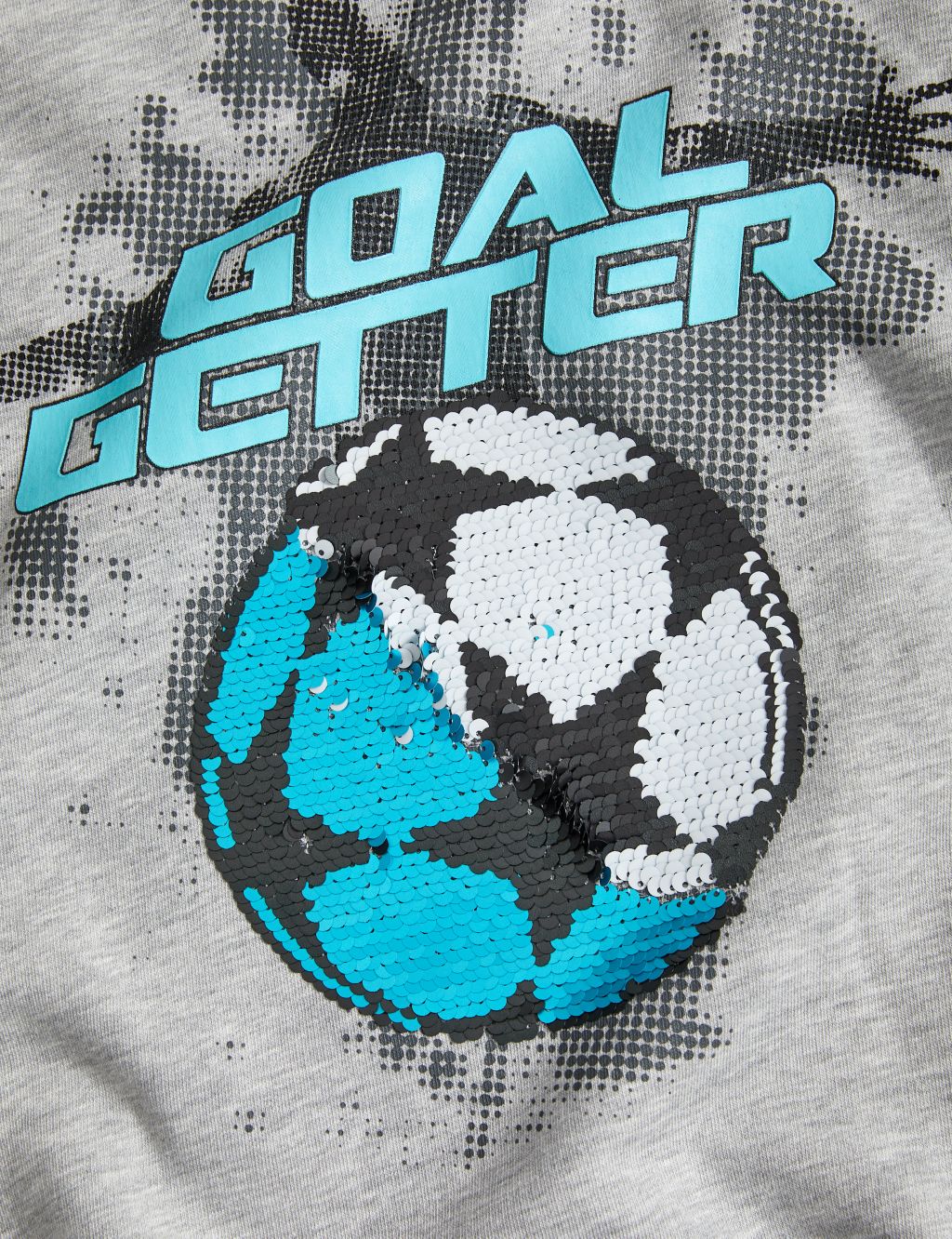Cotton Rich Sequin Football Sweatshirt (6-16 Yrs) image 5