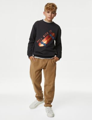 Cotton Rich Sequin Skateboard Sweatshirt (6-16 Yrs)