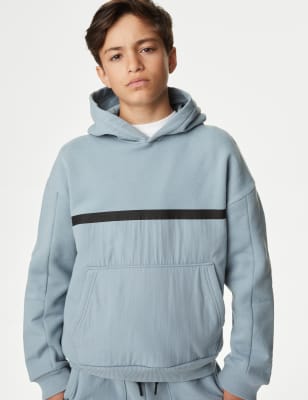 

M&S Collection Sudadera con capucha de algodón (6-16 años) - Light Blue, Light Blue